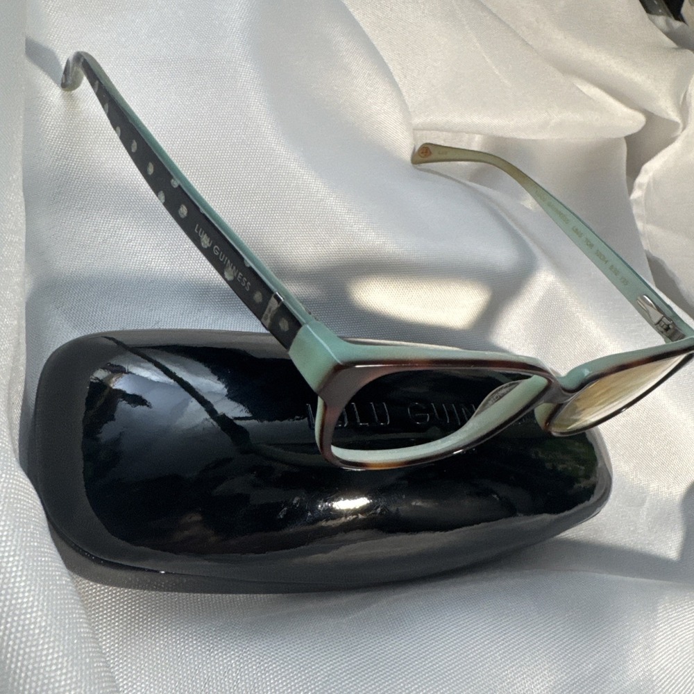 LULU GUINNESS LG65 TOR RECTANGULAR SPORTS WRAP EYEGLASSES FRAME 52-14-135 117191 - Picture 2 of 10